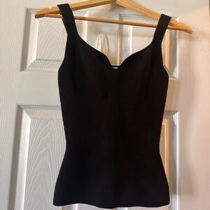 Reiss sweetheart Black Knit Tank Top